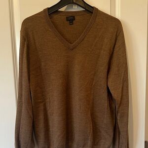 J. Crew Men's Tan V-Neck Sweater